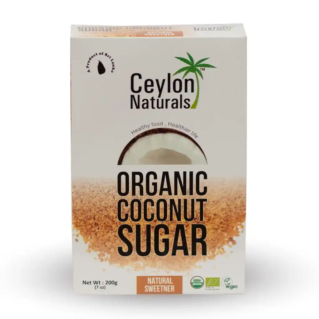 Ceylon-coconut-sugar-200gm.webp Organic Coconut Sugar (Ceylon Naturals) 200gm - Image 1